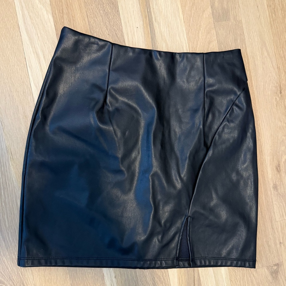 Blue Blush Black Mini Skirt